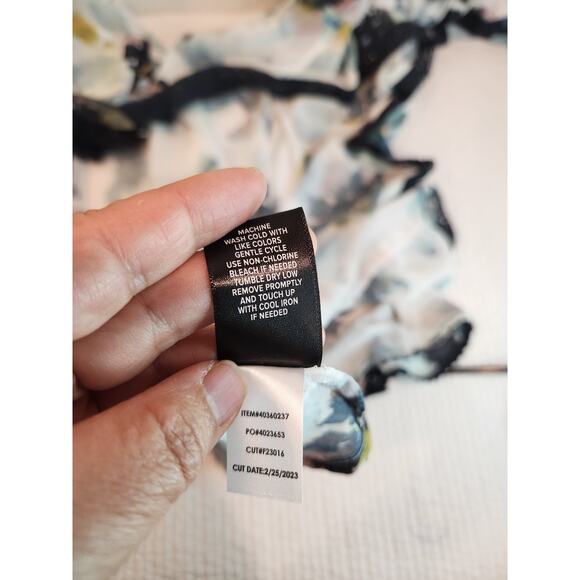 Torrid Chiffon Midi Ruffle Kimono 1X Floral Cloud Dancer Boho Layering NWT - Picture 6 of 8